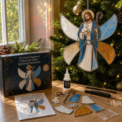 ⏳ Last Day 49% OFF – ✝️ Beginner-Friendly 3D Christian Iridescent Suncatcher DIY Kit | 6 Faith-Inspired Designs with Glass-Style Panels, Metal Frames, Hanging Chain, Tools & Step-by-Step Guide Included 💕
