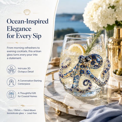 🐠✨ Handcrafted 3D Ocean Animal Glassware🐙Turn Every Sip into an Ocean Adventure
