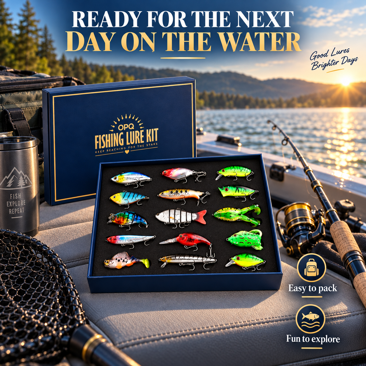 The Perfect Catch — 15-Piece Fishing Gift Box