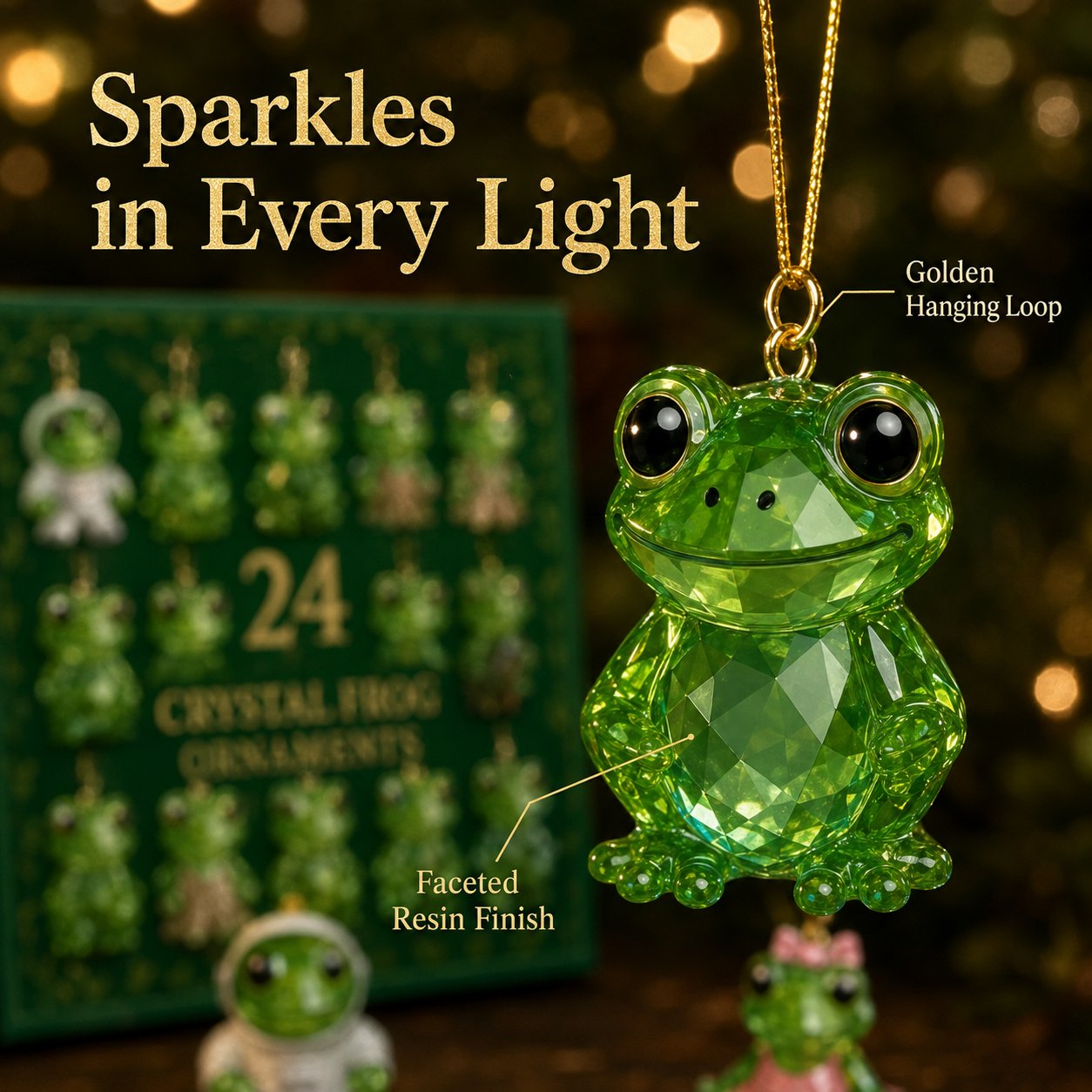 🐸 24-Day Frog Ornament Advent Calendar