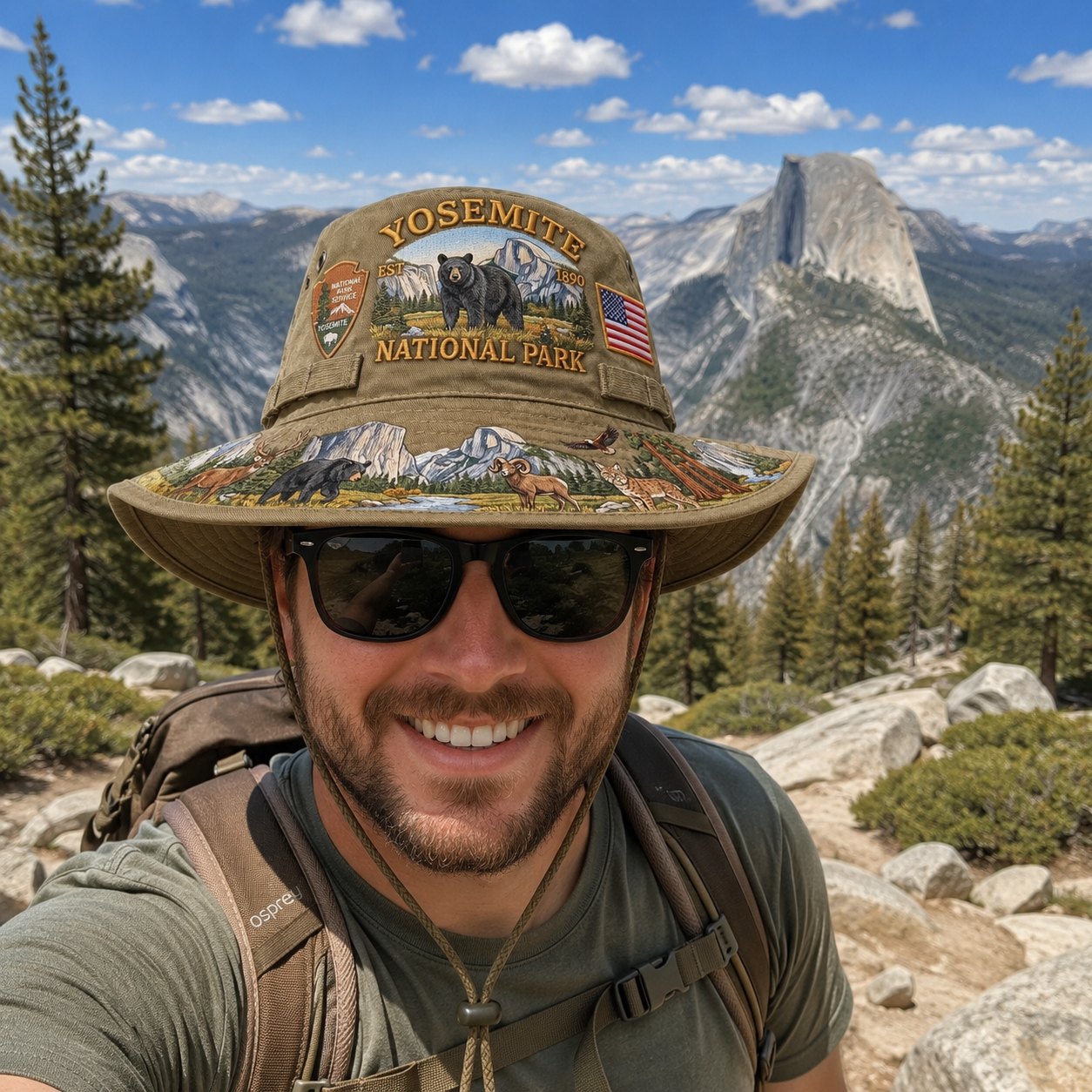 🏞️🐻 -Yosemite National Park Adventure Boonie Hat– Carry the Spirit of the Wild