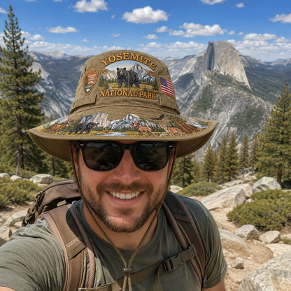🏞️🐻 -Yosemite National Park Adventure Boonie Hat– Carry the Spirit of the Wild