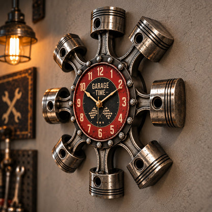 Piston Garage Wall Clock