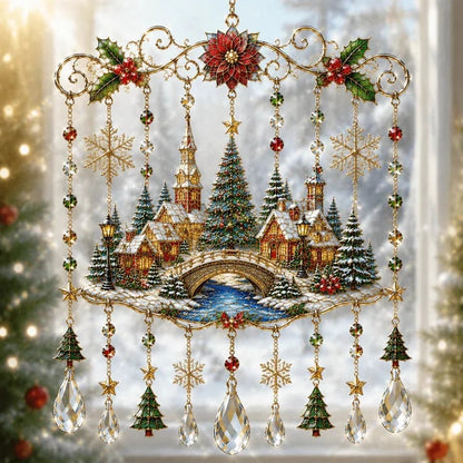 🎄🎐Handmade Christmas Stained Acrylic Window Hanging