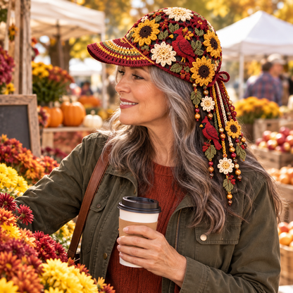 🔥Last Day 49% OFF 🍂 Women’s Handmade Crochet Autumn Baseball Cap