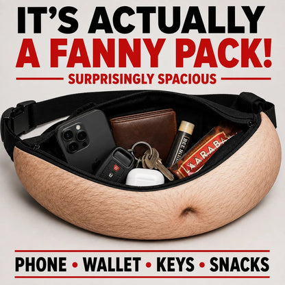 🍺😂 Ultimate Beer Belly Illusion Waist Pack – Hilarious Party Bag for Dads & Bros