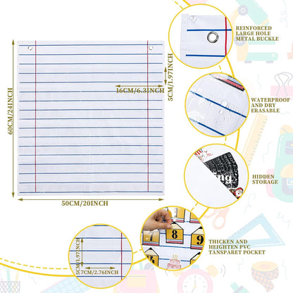 🍎📅 Back to School 2026-2028 Classroom Pencil Calendar Pocket Chart | Fun Learning Tool for Teachers