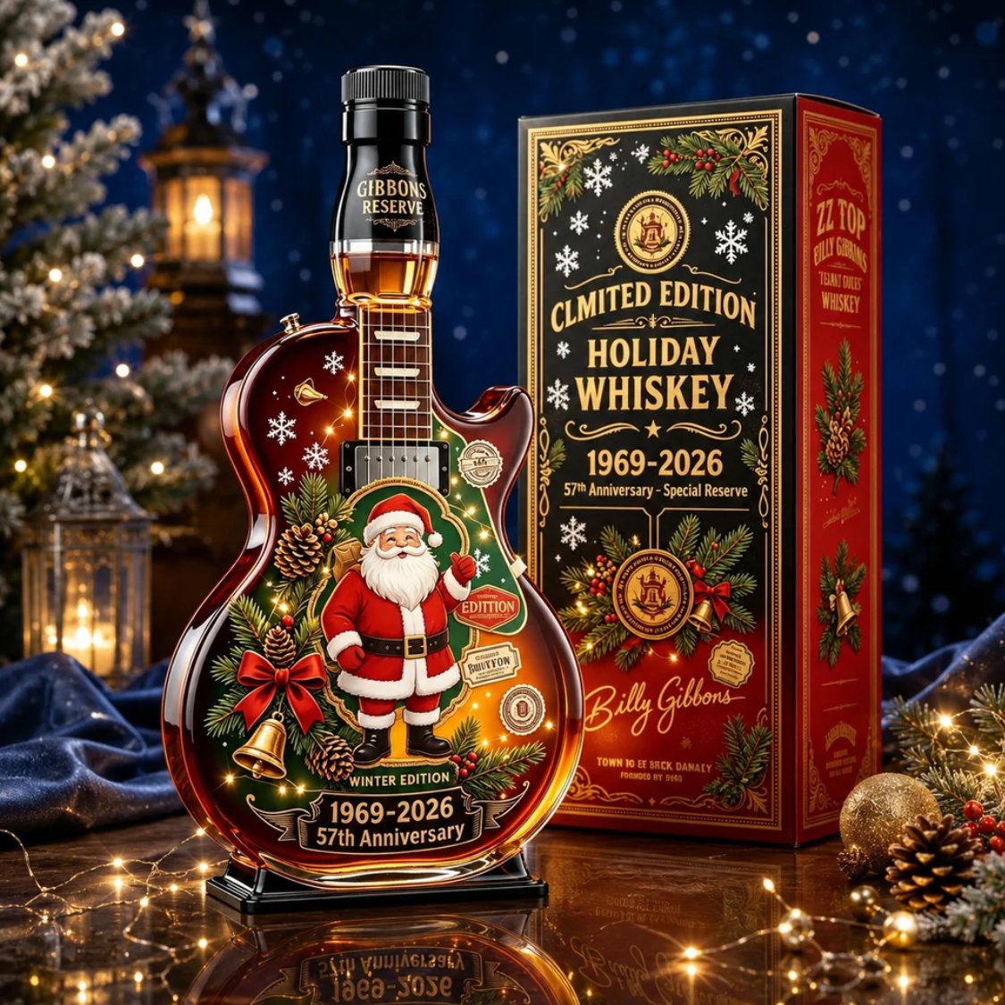 🎸🎄 Rockin’ Christmas Guitar Collector Display – 1969–2026 Anniversary Edition