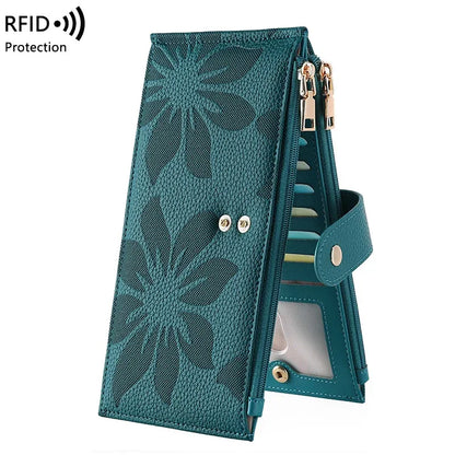 Women's RFID Blocking Leather Wallet – Slim Bifold Wallet