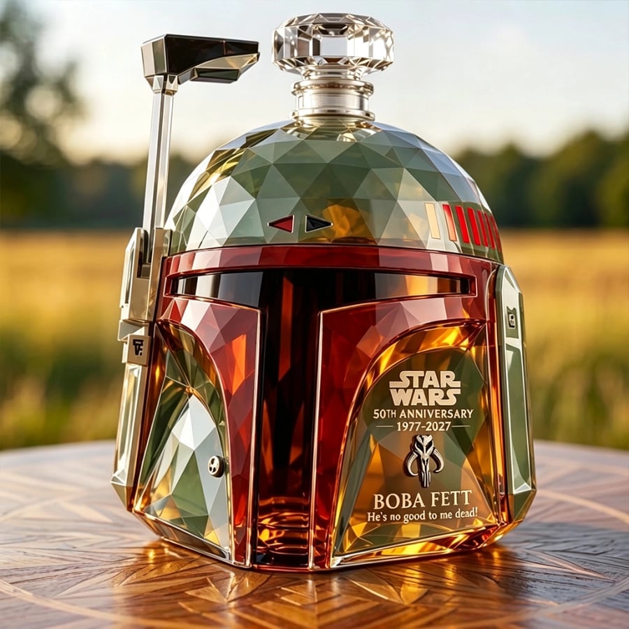 50th Anniversary Galactic Bounty Hunter Helmet Whiskey Decanter