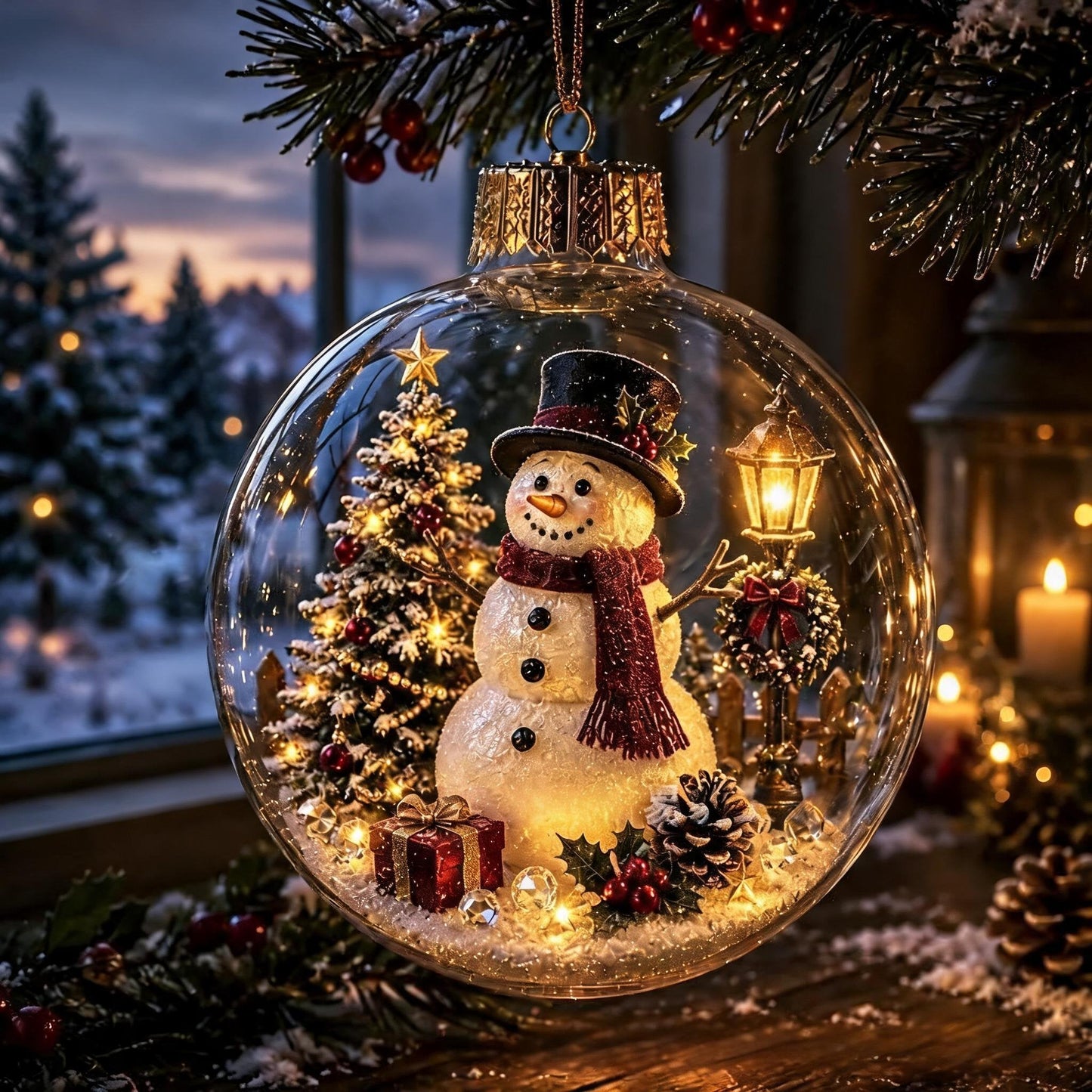 🎁Glowing Christmas Diorama Ornament