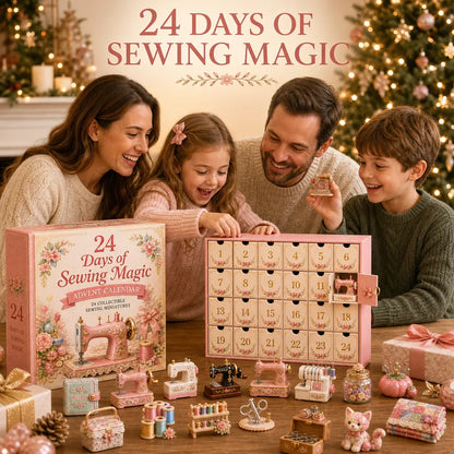 🧵24 Days Of Sewing Magic Advent Calendar | 24 Sewing-Inspired Miniatures for Craft Lovers, Quilters & Handmade Enthusiasts 🎁