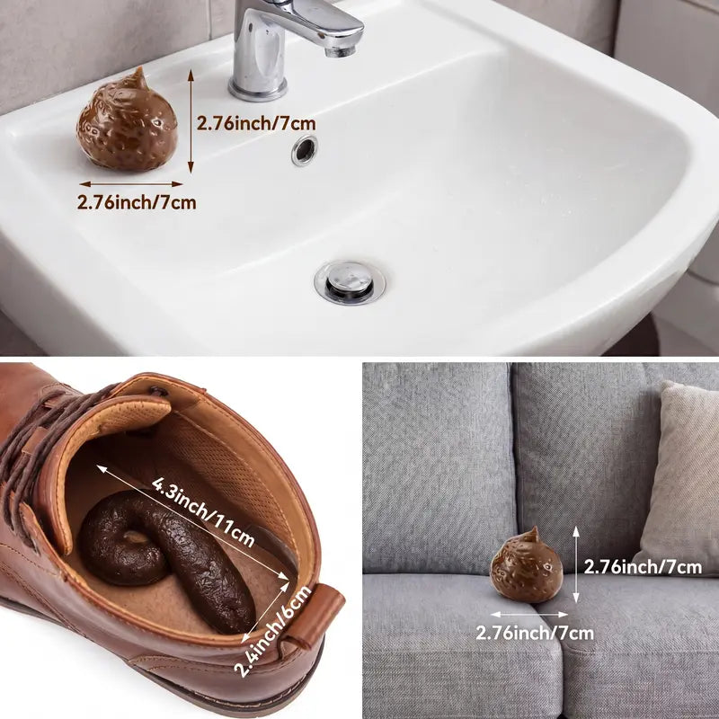 7PCS Realistic Fake Poop Prank Set – Hilarious Gag Gift for Parties & Office