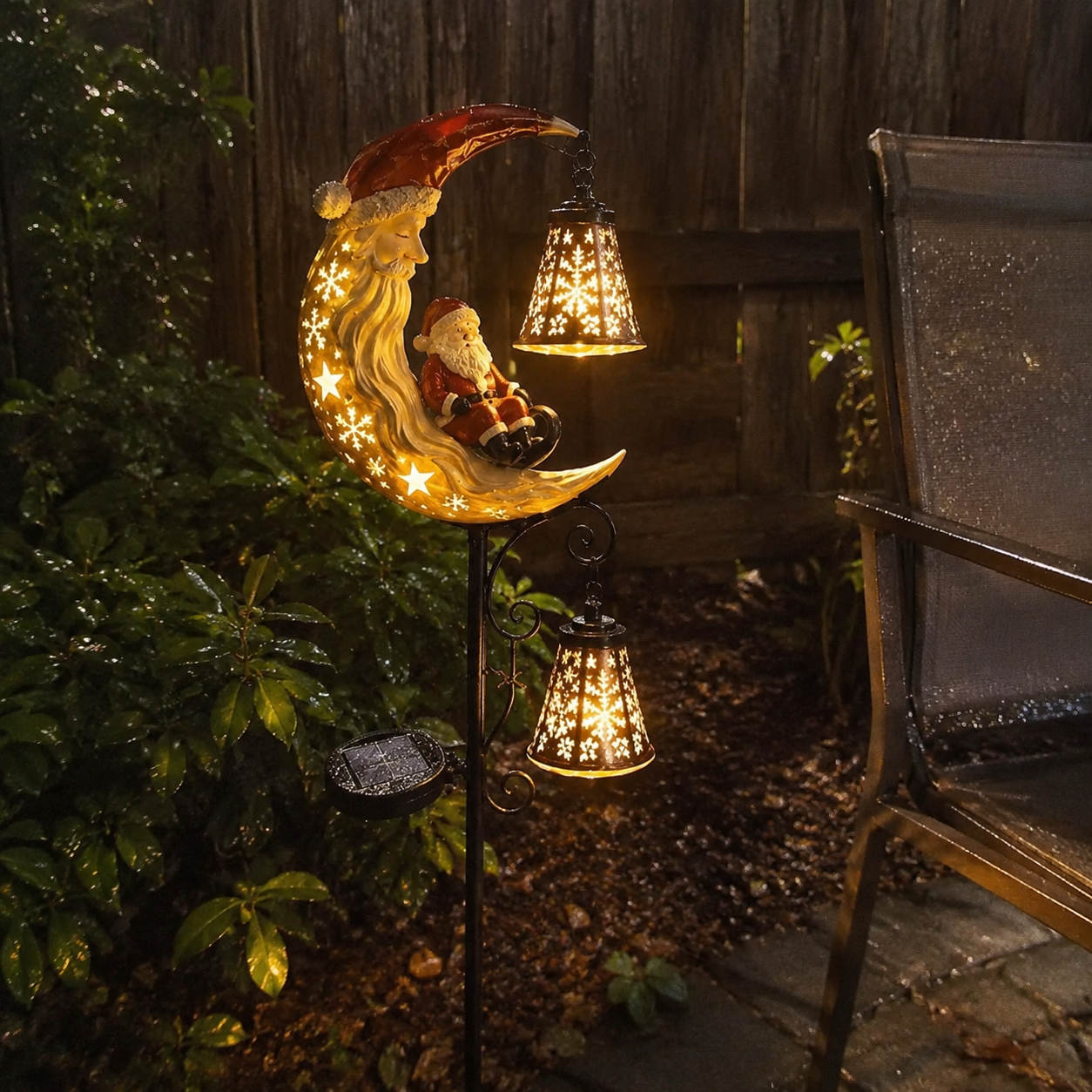 🎅Christmas Early Discount 49% Off - 🔥Santa’s Moonlight Lantern Solar Garden Stake⛄