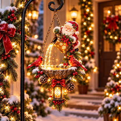 🔥Last Day 50% OFF-🎄 Santa’s Magical Light Pour – Cardinal Christmas Hanging Garden Lantern