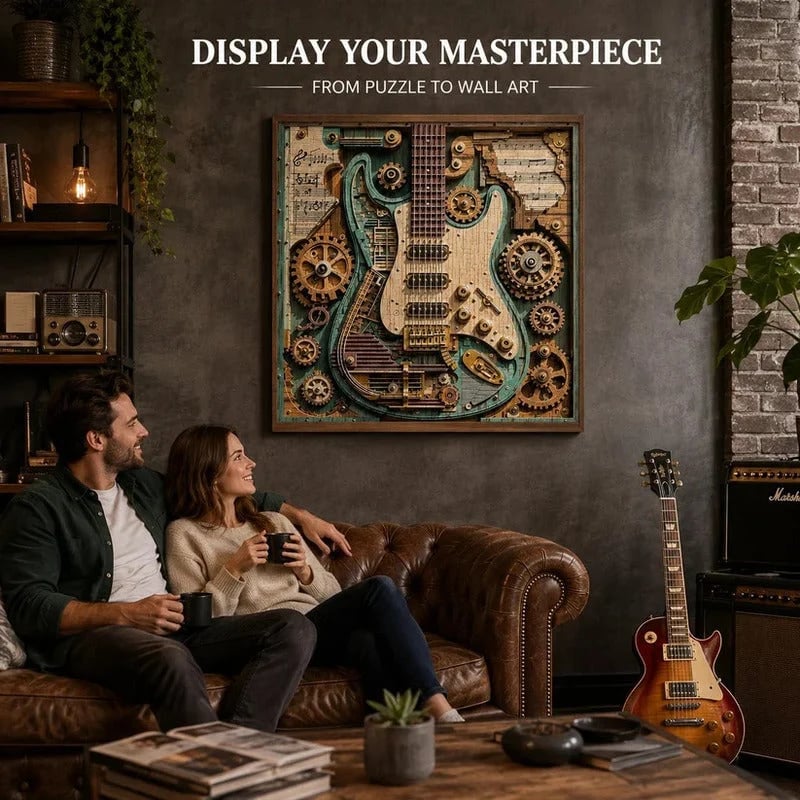 🔥LAST DAY 50% OFF 🧩Creative Steampunk Guitar 3D Puzzle