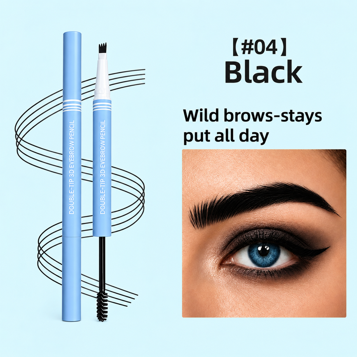 2-in-1 Waterproof Micro-Fork Eyebrow Pen-Tinted Gel Cosmetic🖌️