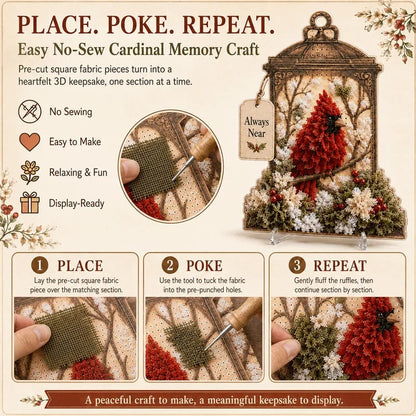 🔥🎁🕊️ Always Near 3D Fabric Poke Art Memory Lantern Kit