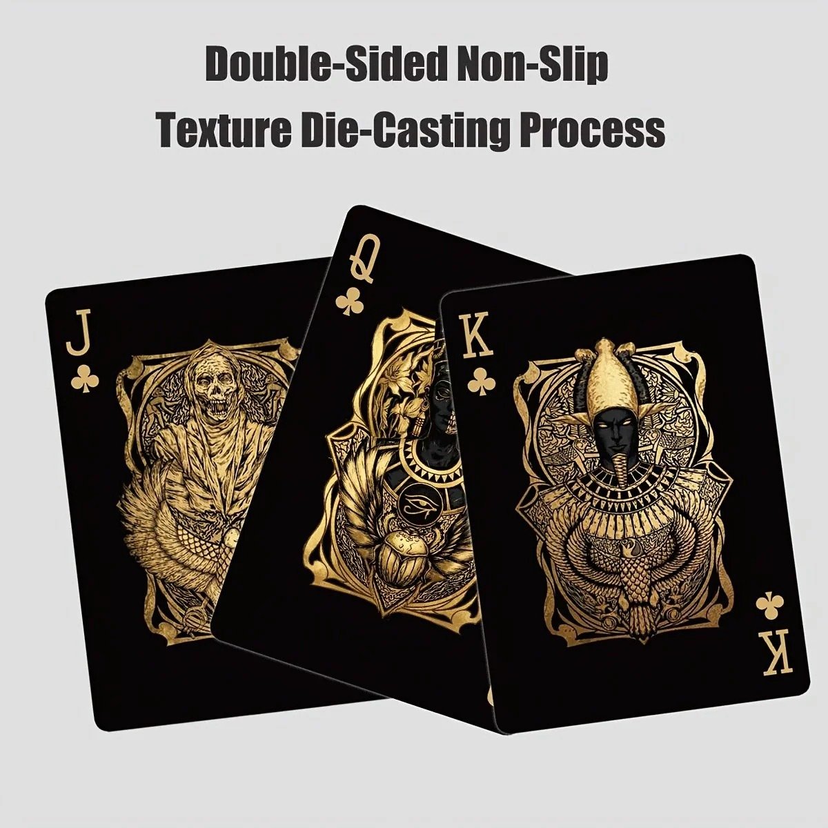 🃏👑 Black-Gold Egyptian Mythology Playing Cards