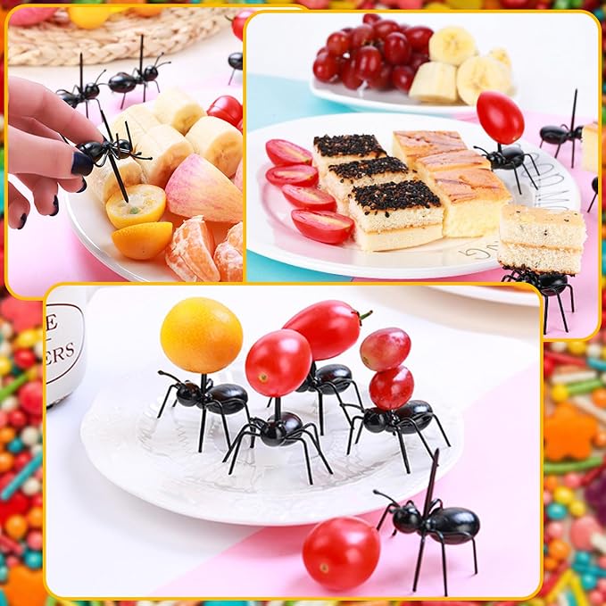 🐜🍓 Ant-Shaped Snack & Fruit Picks – Turn Every Bite Into a Playful Table Display