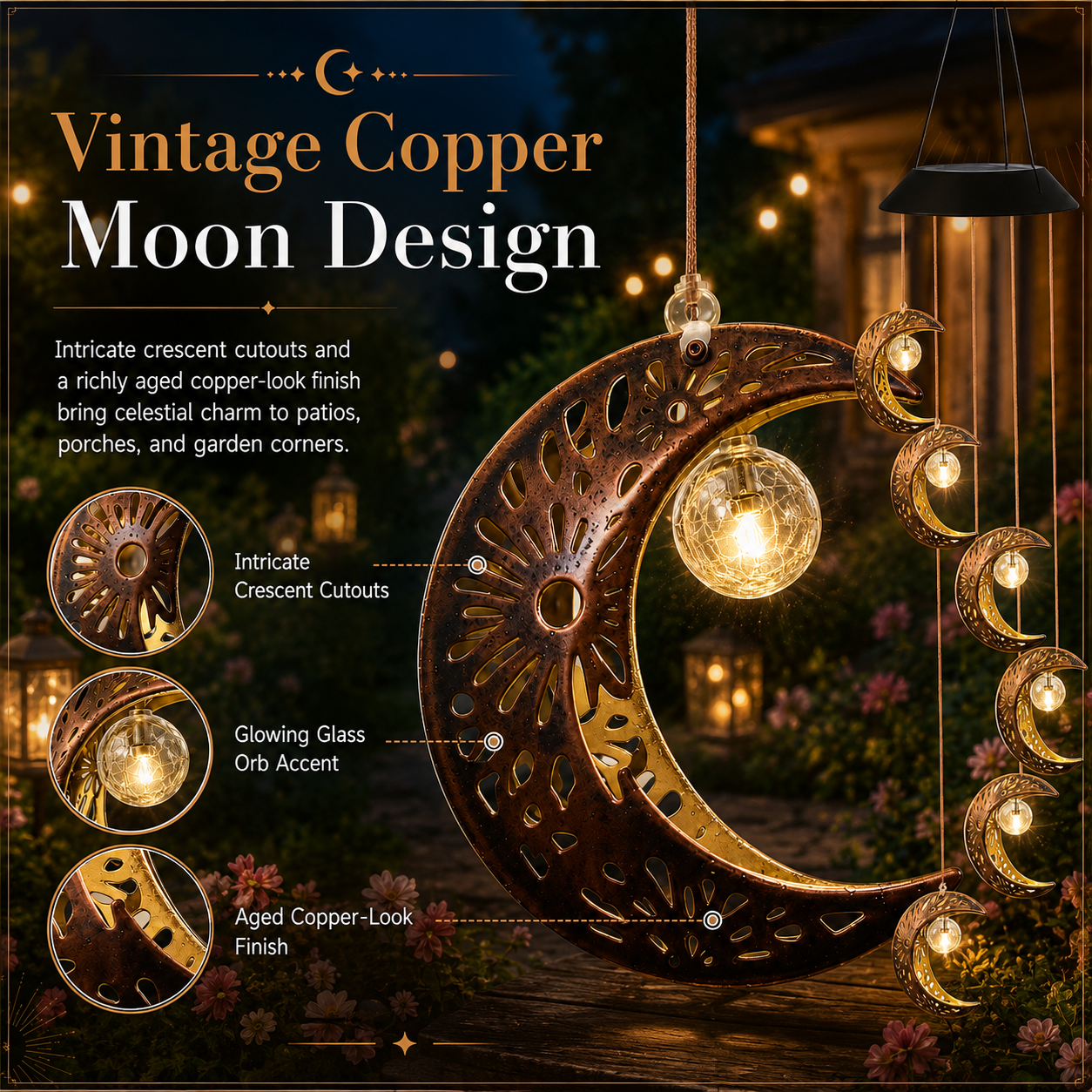 🌙Moonlit Reverie Solar Wind Chime