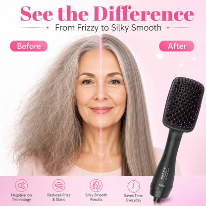 💎 3-in-1 Smoothing Straightening Brush