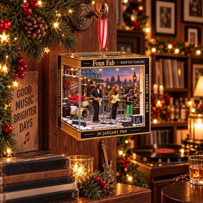 Four Fab Rooftop Concert 1969 Christmas Ornament