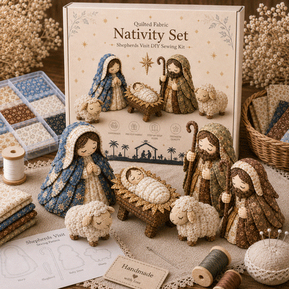 DIY Patchwork Nativity Scene Sewing Kit (Beginner-Friendly)