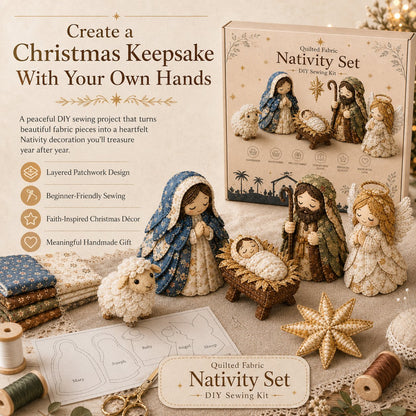 DIY Patchwork Nativity Scene Sewing Kit (Beginner-Friendly)