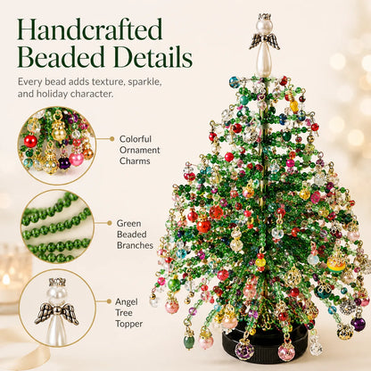 💥🏆 DIY Beaded Christmas Tree Kit – 🎅Create Your Own Sparkling Holiday Decoration