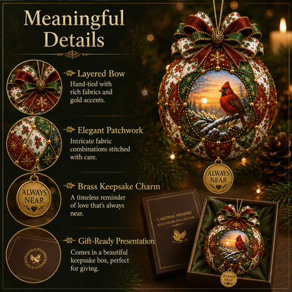 🎄 Cardinal Memory Patchwork Keepsake Collection