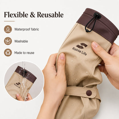 🔥🎁High‑Tube Foldable Waterproof Shoe Covers   Non‑Slip Dual‑Lock Rain Foot Protection for Daily Outdoor Commuting & Wet‑Weather Travel