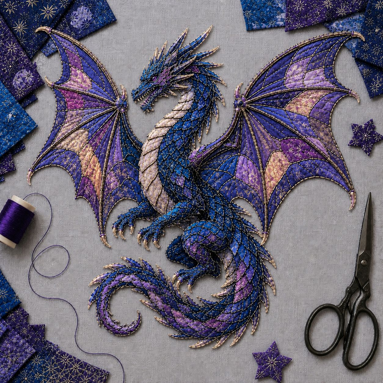 🔥Buy 2 Get 1 Free🔥Legendary Creatures DIY Patchwork Art Kit🔥50% Off Last Day🔥