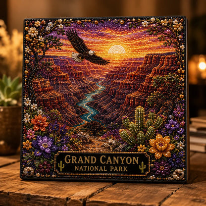 🏔️🌲 Premium 3D Pearl National Parks Wall Art Kit | Luxury Flocked Canvas with Scratch-Resistant Non-Fading Pearl Beads DIY Nature Decor ✨