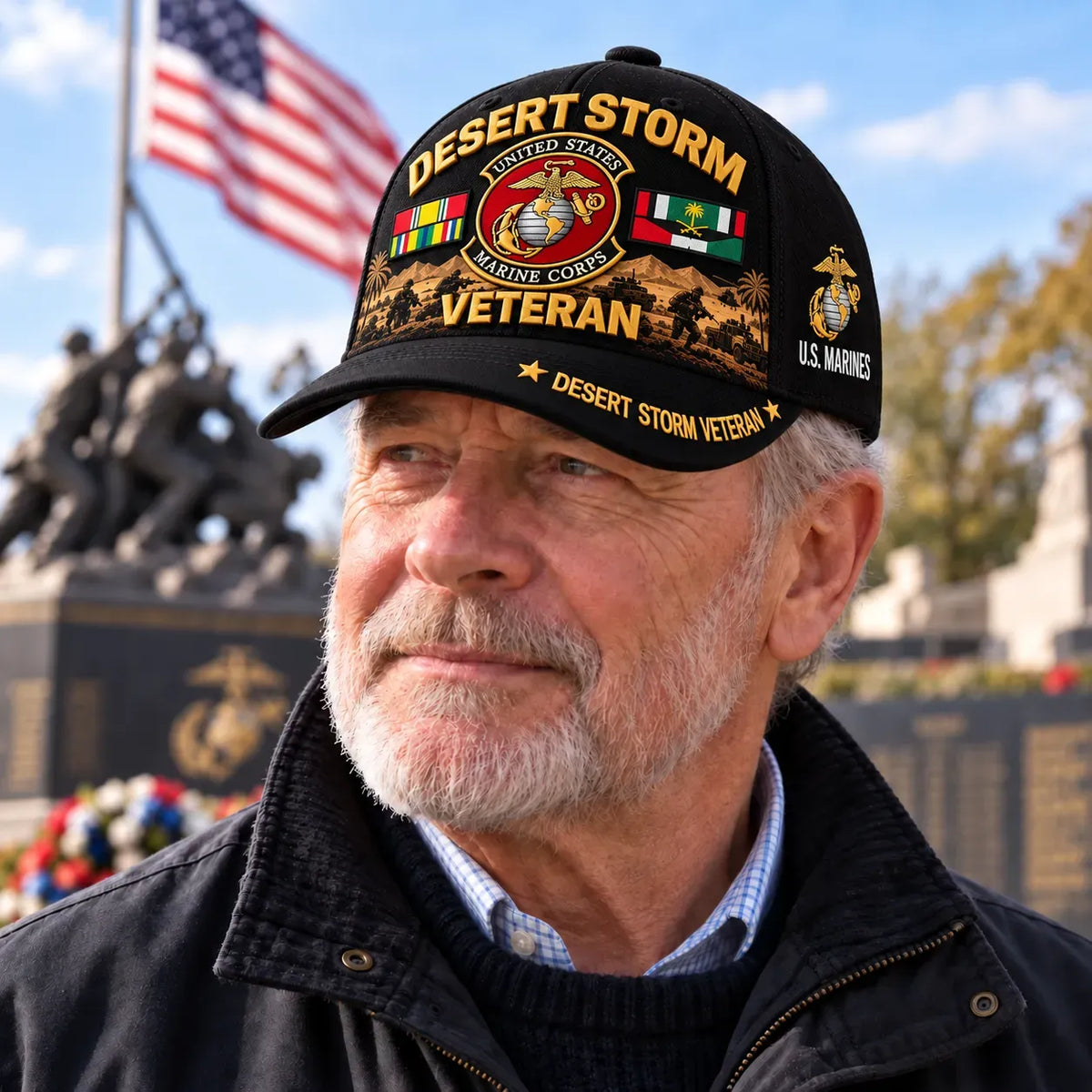 🎖️🇺🇸 Desert Storm 35th Anniversary Veteran Cap – Honoring Service, Brotherhood & Pride | 1991–2026