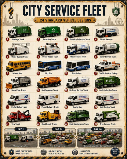 🚧Build the Fleet Collection 24-Day Vehicle Advent Calendar Series | ✨A New Adventure Every Morning