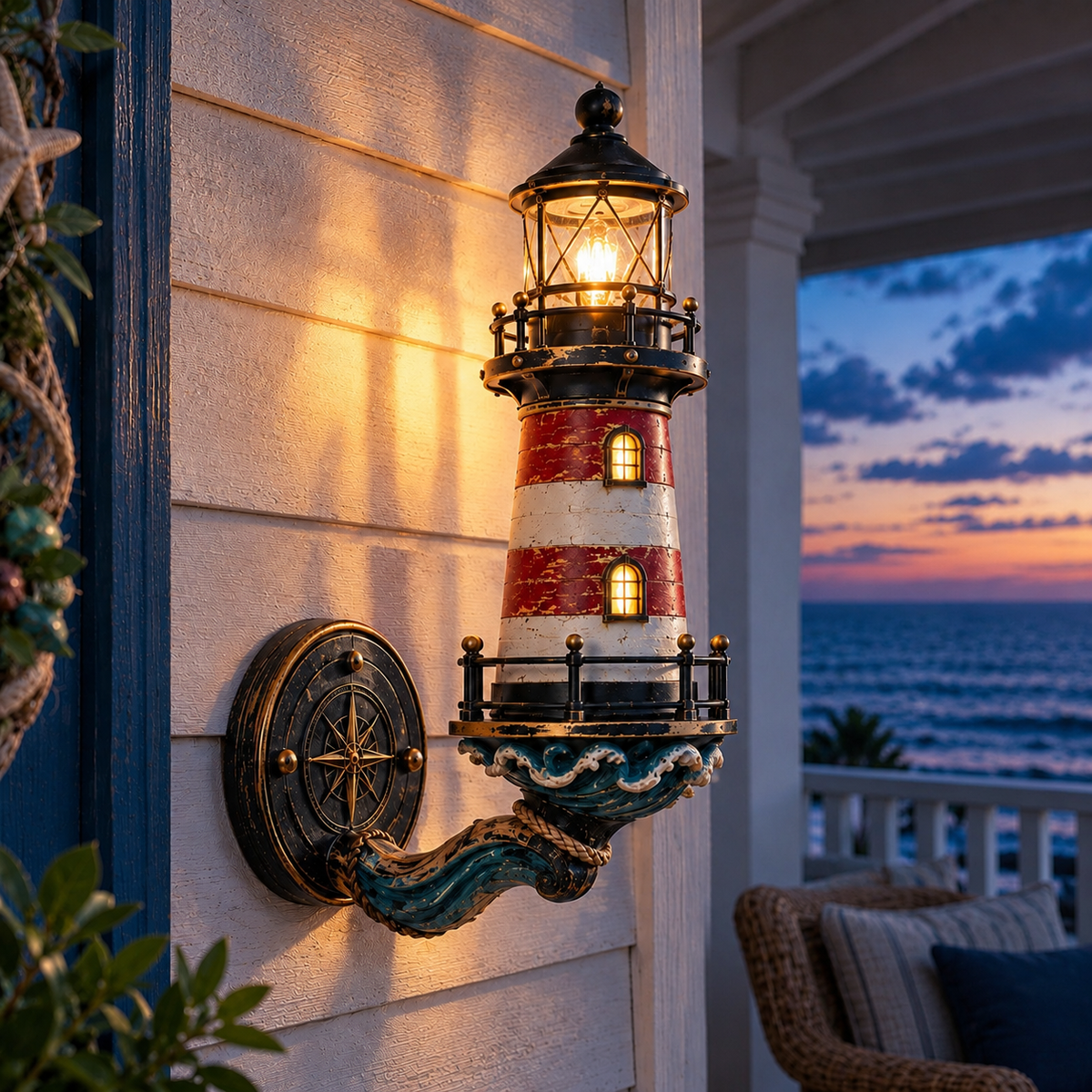 🌊Vintage Coastal Lighthouse Wall Light