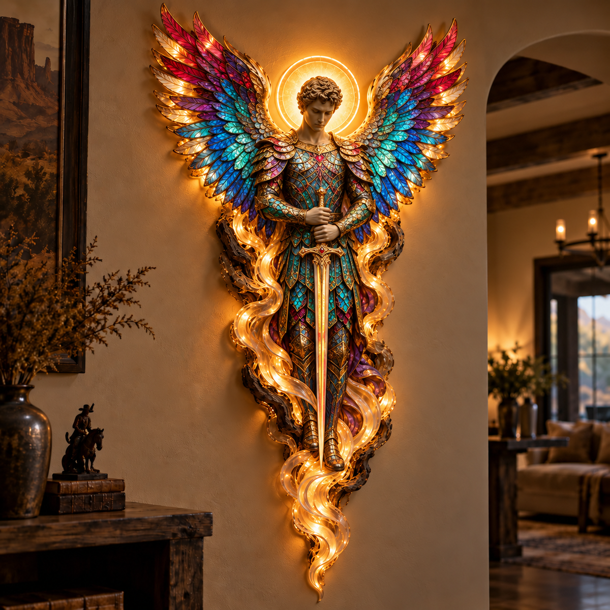 ✝️ Heavenly Radiance™ Lighted Angel Wall Sculpture ✨