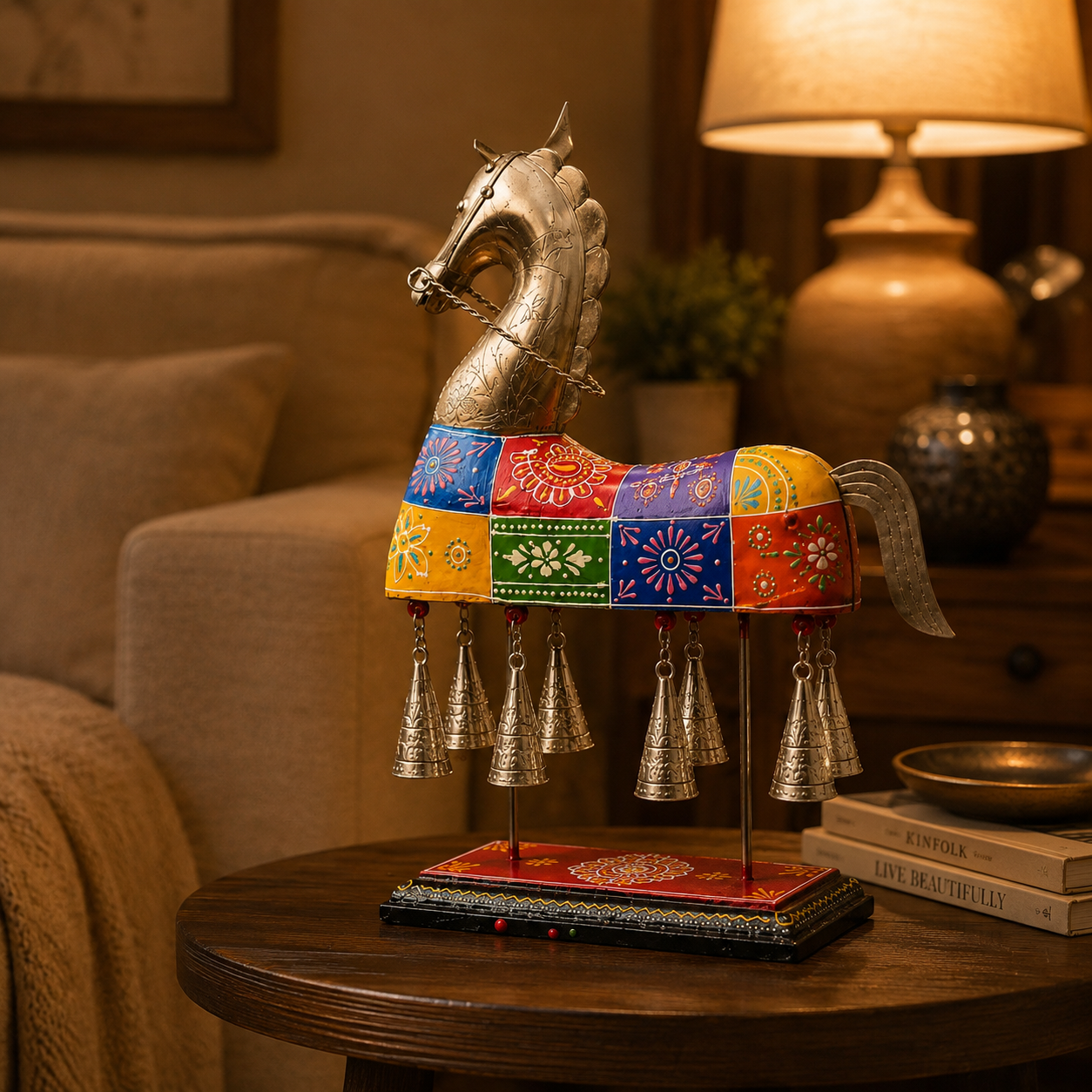🐎Hand-Painted Horse Wind Chime Sculpture