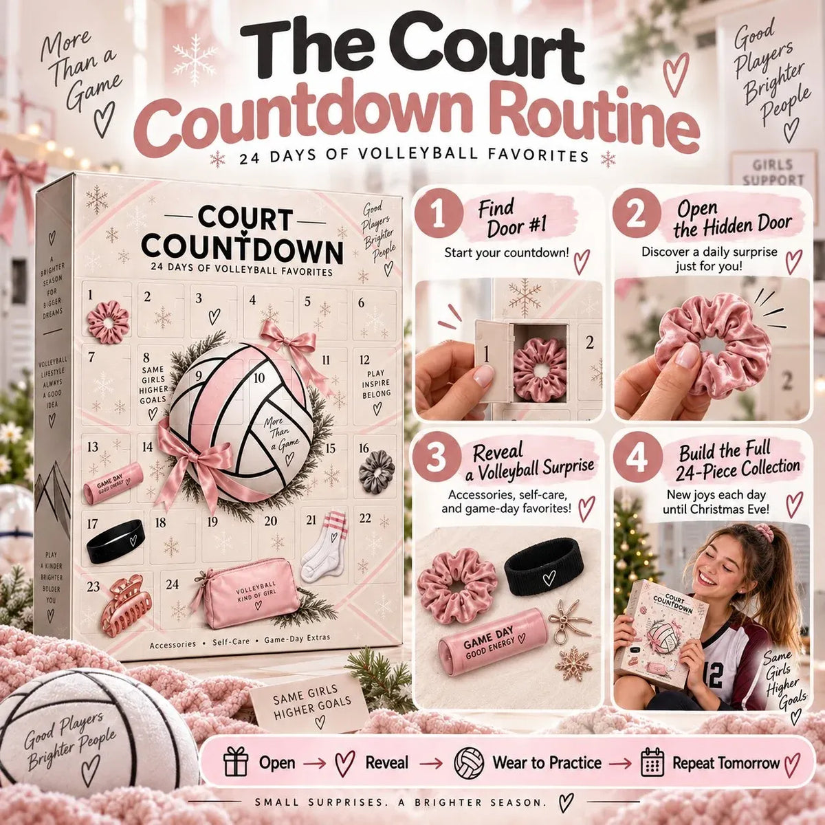 ⏳ Last Day 49% OFF – 🏐 2026 Volleyball Advent Calendar | 24 Mystery Doors with Sporty Surprises for Players & Volleyball Fans 🎁