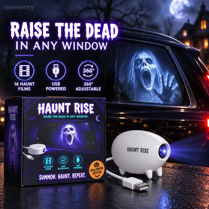🎃 Halloween-Fensterprojektor ✨ 16 gruselige Filme – USB-betriebene Halloween-Dekoration