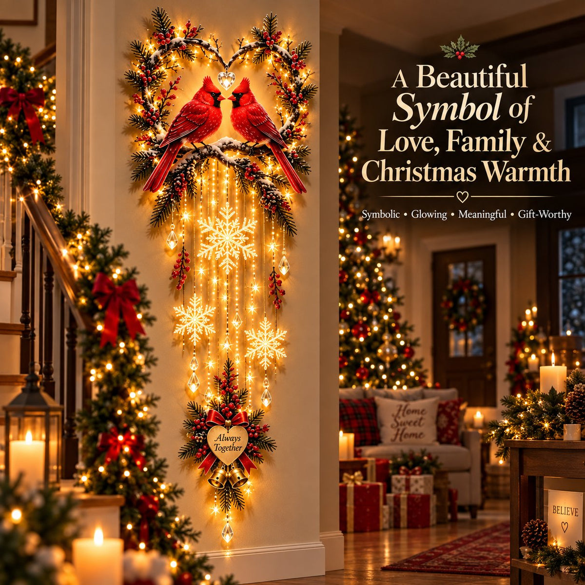 Cardinal Christmas wall decor product details