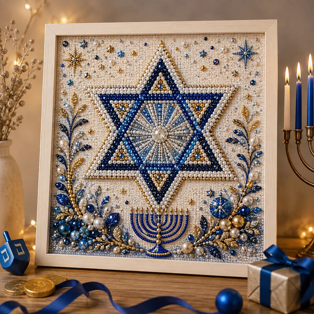 🔥LAST DAY 50% OFF - 🕎✨DIY Hanukkah Pearl Art Kit