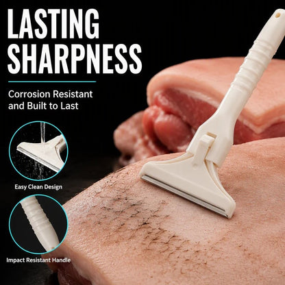 🥩🔥Stainless Steel Meat Scraper – Easy Fat & Fascia Removal Tool for Beef & Pork 🔪✨