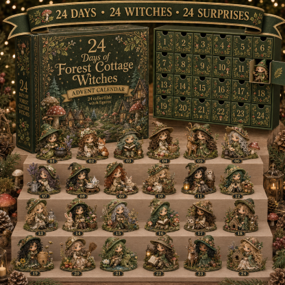 ⏰Limited Stock 49% OFF🔥 2026 The Five Covens Witch Advent Calendar – 24 Collectible Witches, 4 Magical Coven Styles