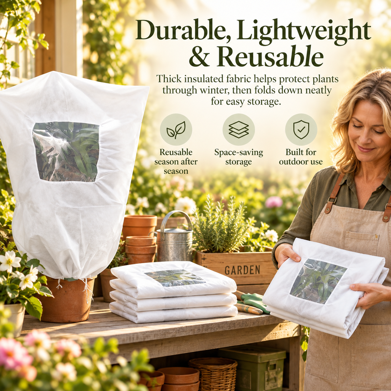 ✨ Plant Frost Cover Nonwoven Reusable Warm Shrubs Blanket