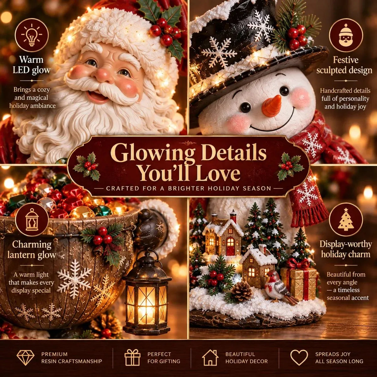 🎄 Christmas Sale – 49% OFF ✨ Lighted Christmas Candy Bowl Collection – 5 Festive Holiday Designs