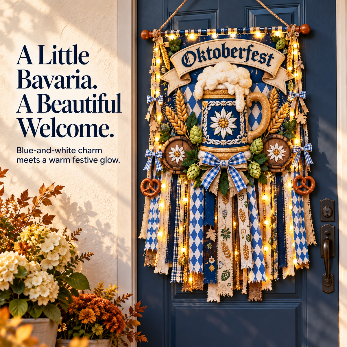 Light-Up Oktoberfest Door Hanging - Bring a Little Bavaria Home