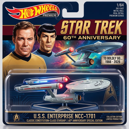 🖖 STAR TREK 60TH ANNIVERSARY U.S.S. ENTERPRISE NCC-1701 COLLECTIBLE
