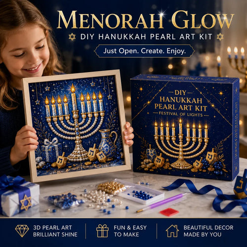 🔥LAST DAY 50% OFF - 🕎✨DIY Hanukkah Pearl Art Kit